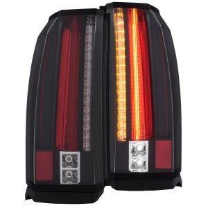 GMC Yukon XL LED Taillights - ANZO - Clear Lens, Black Housing, LED - Black - `15-`17