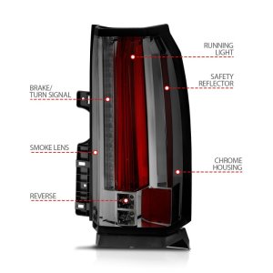 Chevrolet Tahoe LED Taillights - ANZO - Smoke - `15-`17