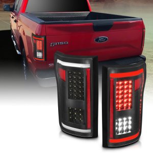 Ford F-150 LED Taillights - ANZO - G2 with Clear Lens and Black Housing - Black - `15-`17 Ford F-150 LED Taillights - ANZO - G2 with Clear Lens and Black Housing - Black - `15-`17