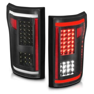 Ford F-150 LED Taillights - ANZO - G2 with Clear Lens and Black Housing - Black - `15-`17 Ford F-150 LED Taillights - ANZO - G2 with Clear Lens and Black Housing - Black - `15-`17