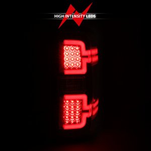 Chevrolet Silverado 1500 LED Taillights - ANZO - LED Black Lens; Pair; - Black - `14-`18