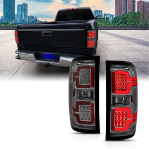 Chevrolet Silverado 1500 LED Taillights - ANZO - Sequential - Smoke - `14-`18