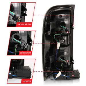 Chevrolet Silverado 1500 LED Taillights - ANZO - Sequential LED - Chrome - `14-`18