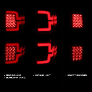 Chevrolet Silverado 1500 LED Taillights - ANZO - Sequential LED - Chrome - `14-`18