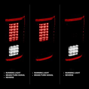 Ford F-150 LED Taillights - ANZO - Sequential - Smoke - `15-`17