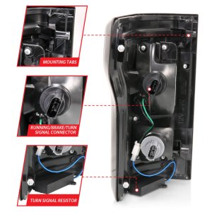 Ford F-150 LED Taillights - ANZO - Sequential - Smoke - `15-`17