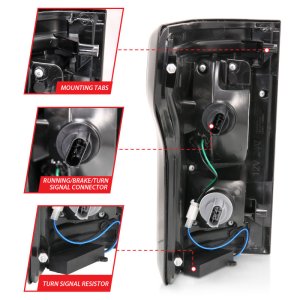 Ford F-150 LED Taillights - ANZO - Sequential - Smoke - `15-`17