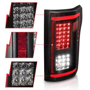 Ford F-150 LED Taillights - ANZO - Sequential - Smoke - `15-`17