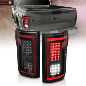 Ford F-150 LED Taillights - ANZO - Sequential - Smoke - `15-`17