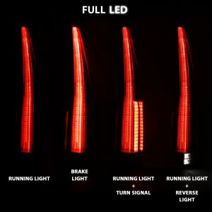 Cadillac Escalade LED Taillights - ANZO - LED - Red/Clear - `07-`14