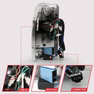 Chevrolet Tahoe LED Taillights - ANZO - Black/Clear - `00-`06