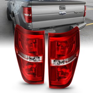 Ford F-150 Taillights - ANZO - Euro - Red/Clear - `09-`14