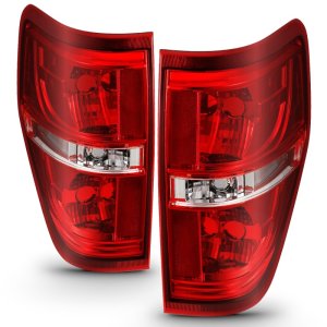 Ford F-150 Taillights - ANZO - Euro - Red/Clear - `09-`14