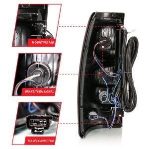 Chevrolet Silverado Taillights - ANZO - OE Replacement - Red/Clear - `04-`07