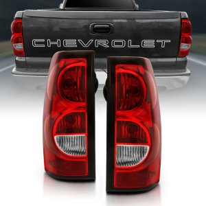Chevrolet Silverado Taillights - ANZO - OE Replacement - Red/Clear - `04-`07