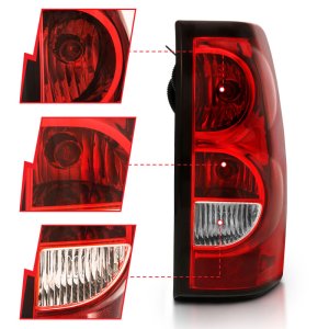 Chevrolet Silverado Taillights - ANZO - OE Replacement - Red/Clear - `04-`07