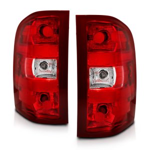 Chevrolet Silverado Taillights - ANZO - OE Replacement - Red/Clear - `07-`13