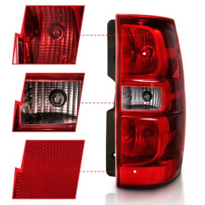 Chevrolet Tahoe Tail Light Assembly - Rear - ANZO - OE Replacement - Red/Clear Lens - `07-`14