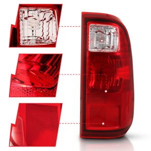 Ford F-250 Taillights - ANZO - OE Replacement - Red/Clear - `08-`16