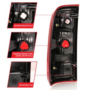 Ford F-250 Taillights - ANZO - OE Replacement - Red/Clear - `08-`16