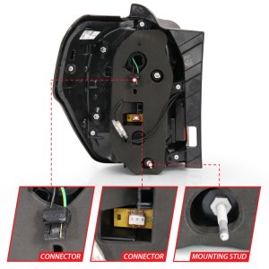 Toyota 4Runner LED Tail Light Assembly - ANZO - Smoke Lens; Black Housing; Red Light Bar; Sequential - `14-`20