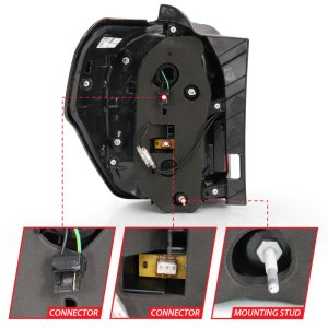 Toyota 4Runner LED Tail Light Assembly - ANZO - Smoke Lens; Black Housing; Red Light Bar; Sequential - `14-`20