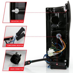 Ford F-150 Taillights - Rear - ANZO - Red Light Bar, w/ Sequential - Chrome - `18-`19