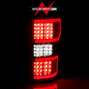 Ford F-150 Taillights - Rear - ANZO - Red Light Bar, w/ Sequential - Chrome - `18-`19