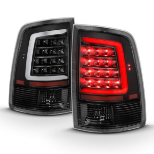 Dodge Ram 1500 Taillight - Rear - ANZO - LED Plank Style - Black w/Clear Lens - `09-`18
