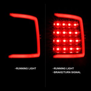 Dodge Ram 1500 Taillight - Rear - ANZO - LED Plank Style - Black w/Clear Lens - `09-`18