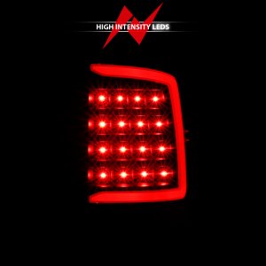 Dodge Ram 1500 LED Taillights - Rear - ANZO - Plank Style Smoke Lens - Black - `09-`18