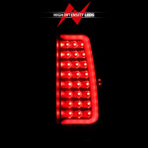 Chevrolet Tahoe LED Taillights - Rear - ANZO - Plank Style with Clear Lens - Black - `07-`14