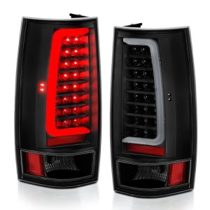 Chevrolet Tahoe LED Taillights - Rear - ANZO - Plank Style with Clear Lens - Black - `07-`14