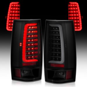 Chevrolet Tahoe LED Taillights - ANZO - Plank Style - Black w/Smoke Lens - `07-`14