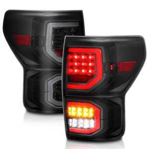 Toyota Tundra LED Taillights - Rear - ANZO - Plank Style - Smoke Lens - `07-`13