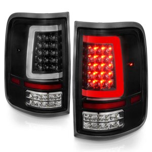 Ford F-150 LED Tail Lights - Rear - ANZO - Light Bar - Black Housing / Clear Lens - `04-`06
