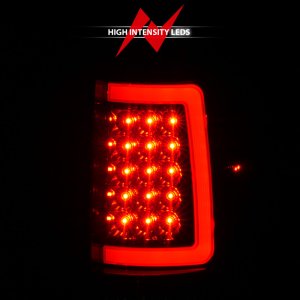 Ford F-150 LED Tail Light Assembly - ANZO - Black Housing w/ Light Bar - Smoke Lens - `04-`06