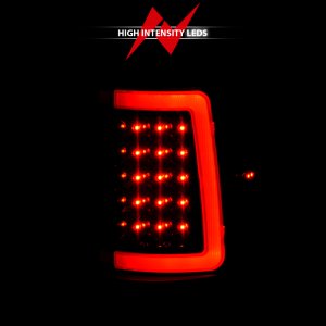 Ford F-150 LED Tail Light Assembly - ANZO - Black Housing w/ Light Bar - Smoke Lens - `04-`06