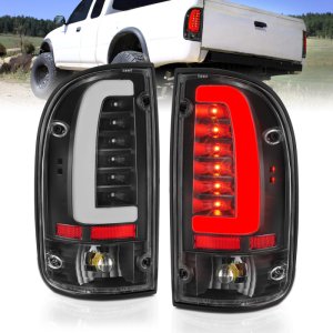 Toyota Tacoma Tail Light Assembly (Pair) - Rear - ANZO - LED - Black Housing Clear Lens - `95-`00