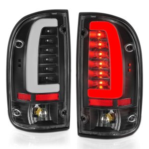 Toyota Tacoma Tail Light Assembly (Pair) - Rear - ANZO - LED - Black Housing Clear Lens - `95-`00