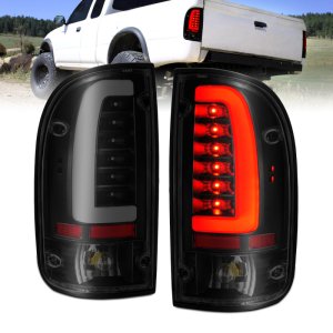 Toyota Tacoma LED Taillights - Rear - ANZO - Smoke Lens, Black Housing - `95-`00