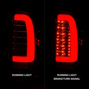 Toyota Tacoma LED Taillights - Rear - ANZO - Chrome Housing Clear Lens - `95-`00