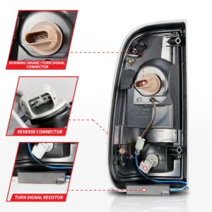 Ford F-250 Tail Lights - Rear - ANZO - LED - Black Housing Clear Lens - `08-`16