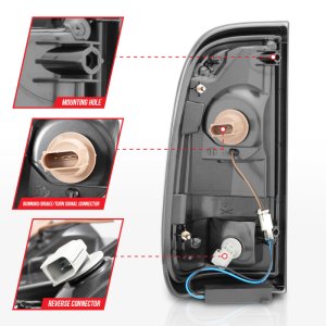 Ford F-250 Tail Lights - Rear - ANZO - LED Chrome Housing - Smoke - `08-`16 Ford F-250 Tail Lights - Rear - ANZO - LED Chrome Housing - Smoke - `08-`16