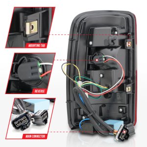 Chevrolet Tahoe Tail Light Assembly - ANZO - LED - Black Housing, Clear Lens - `00-`06 Chevrolet Tahoe Tail Light Assembly - ANZO - LED - Black Housing, Clear Lens - `00-`06