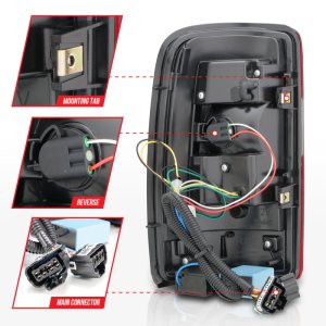 Chevrolet Tahoe Tail Light Assembly - ANZO - LED - Black Housing, Clear Lens - `00-`06 Chevrolet Tahoe Tail Light Assembly - ANZO - LED - Black Housing, Clear Lens - `00-`06