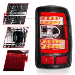 Chevrolet Tahoe Tail Light Assembly - ANZO - LED - Black Housing, Clear Lens - `00-`06 Chevrolet Tahoe Tail Light Assembly - ANZO - LED - Black Housing, Clear Lens - `00-`06