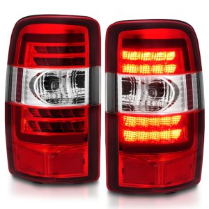 Chevrolet Tahoe Tail Lights - Rear - ANZO - LED with Chrome Housing - Red - `00-`06 Chevrolet Tahoe Tail Lights - Rear - ANZO - LED with Chrome Housing - Red - `00-`06