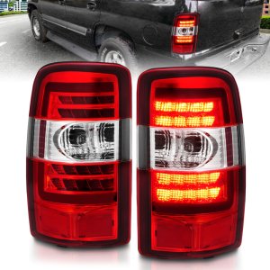 Chevrolet Tahoe Tail Lights - Rear - ANZO - LED with Chrome Housing - Red - `00-`06 Chevrolet Tahoe Tail Lights - Rear - ANZO - LED with Chrome Housing - Red - `00-`06