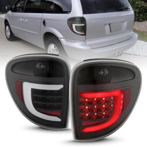 Dodge Grand Caravan LED Taillights - ANZO - w/ Light Bar - Black Housing Clear Lens - `04-`07